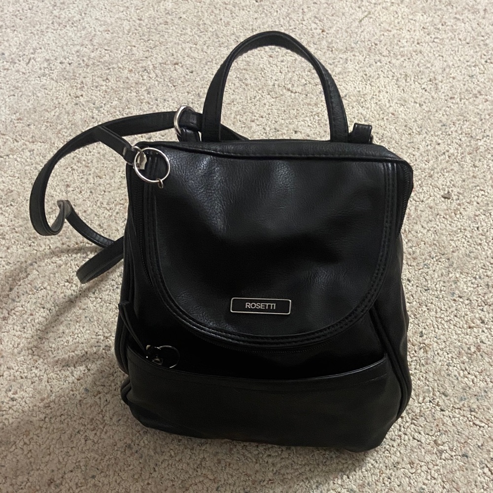 Rosetti Black Backpack Purse